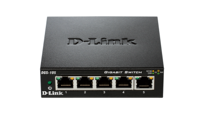 Switch unmanaged 5 port-uri Gigabit, carcasa metalica, D-LINK DGS-105